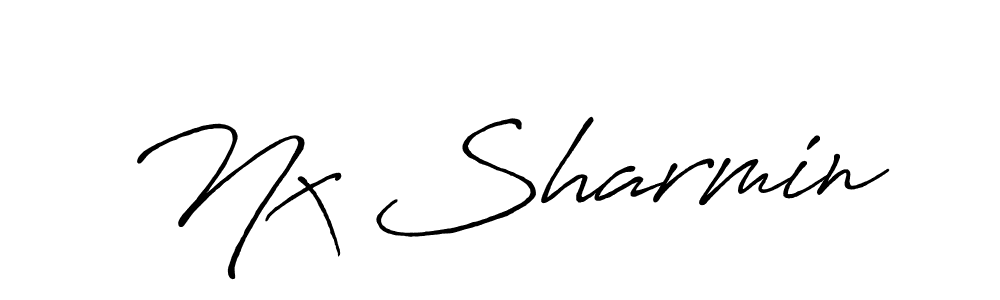 How to Draw Nx Sharmin signature style? Antro_Vectra_Bolder is a latest design signature styles for name Nx Sharmin. Nx Sharmin signature style 7 images and pictures png