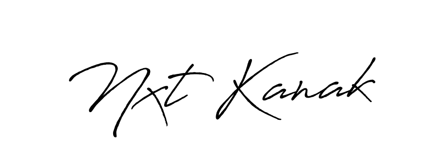 Use a signature maker to create a handwritten signature online. With this signature software, you can design (Antro_Vectra_Bolder) your own signature for name Nxt Kanak. Nxt Kanak signature style 7 images and pictures png