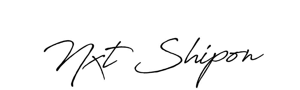 Use a signature maker to create a handwritten signature online. With this signature software, you can design (Antro_Vectra_Bolder) your own signature for name Nxt Shipon. Nxt Shipon signature style 7 images and pictures png