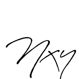Make a beautiful signature design for name Nxy. With this signature (Antro_Vectra_Bolder) style, you can create a handwritten signature for free. Nxy signature style 7 images and pictures png
