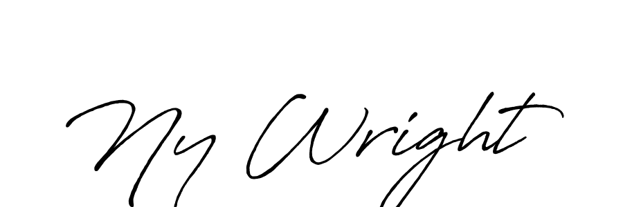 Also we have Ny Wright name is the best signature style. Create professional handwritten signature collection using Antro_Vectra_Bolder autograph style. Ny Wright signature style 7 images and pictures png