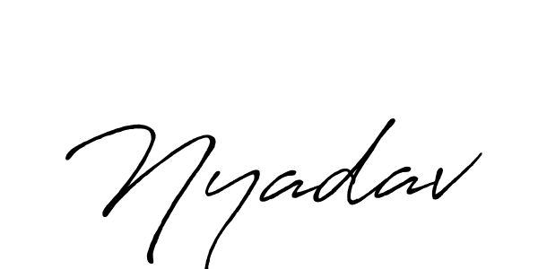 if you are searching for the best signature style for your name Nyadav. so please give up your signature search. here we have designed multiple signature styles  using Antro_Vectra_Bolder. Nyadav signature style 7 images and pictures png