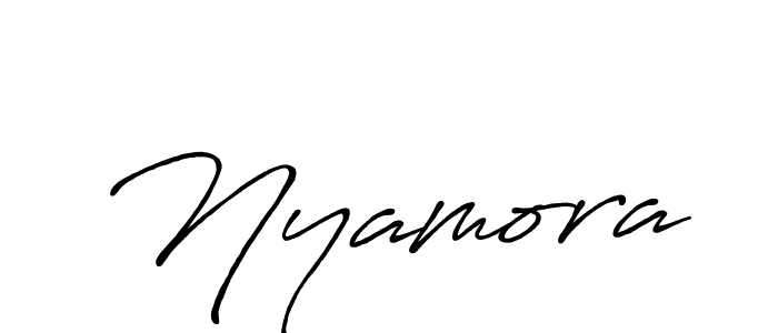 Nyamora stylish signature style. Best Handwritten Sign (Antro_Vectra_Bolder) for my name. Handwritten Signature Collection Ideas for my name Nyamora. Nyamora signature style 7 images and pictures png