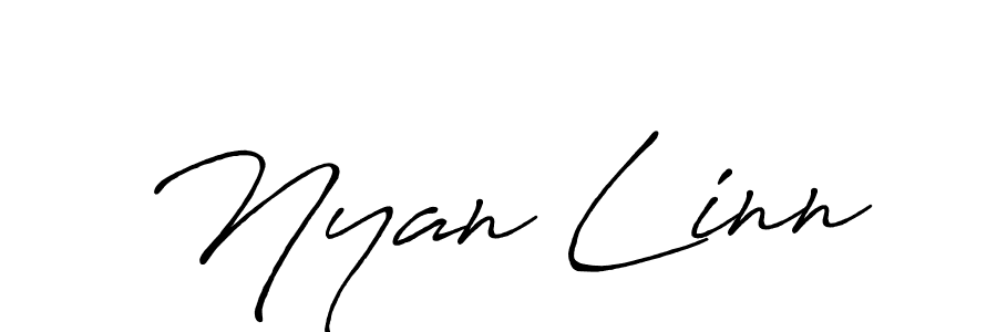Once you've used our free online signature maker to create your best signature Antro_Vectra_Bolder style, it's time to enjoy all of the benefits that Nyan Linn name signing documents. Nyan Linn signature style 7 images and pictures png