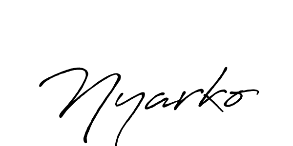 Create a beautiful signature design for name Nyarko. With this signature (Antro_Vectra_Bolder) fonts, you can make a handwritten signature for free. Nyarko signature style 7 images and pictures png