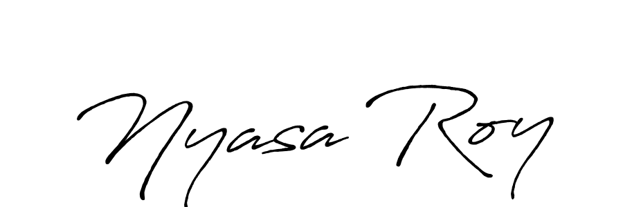 Similarly Antro_Vectra_Bolder is the best handwritten signature design. Signature creator online .You can use it as an online autograph creator for name Nyasa Roy. Nyasa Roy signature style 7 images and pictures png