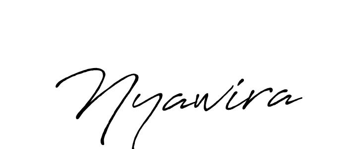 How to make Nyawira name signature. Use Antro_Vectra_Bolder style for creating short signs online. This is the latest handwritten sign. Nyawira signature style 7 images and pictures png