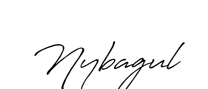 Use a signature maker to create a handwritten signature online. With this signature software, you can design (Antro_Vectra_Bolder) your own signature for name Nybagul. Nybagul signature style 7 images and pictures png