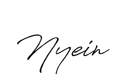 How to make Nyein signature? Antro_Vectra_Bolder is a professional autograph style. Create handwritten signature for Nyein name. Nyein signature style 7 images and pictures png