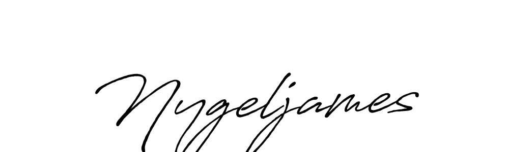 Make a beautiful signature design for name Nygeljames. With this signature (Antro_Vectra_Bolder) style, you can create a handwritten signature for free. Nygeljames signature style 7 images and pictures png