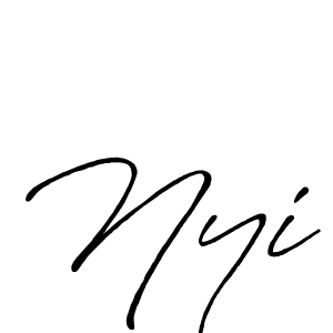 The best way (Antro_Vectra_Bolder) to make a short signature is to pick only two or three words in your name. The name Nyi include a total of six letters. For converting this name. Nyi signature style 7 images and pictures png