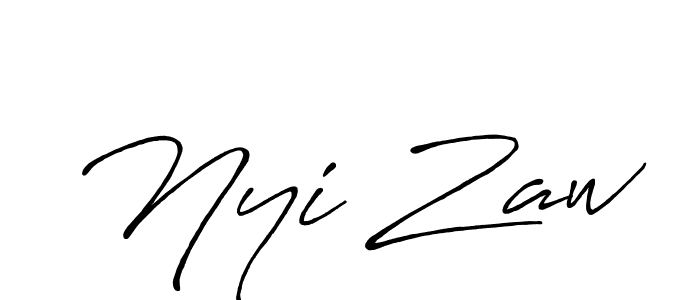 Also we have Nyi Zaw name is the best signature style. Create professional handwritten signature collection using Antro_Vectra_Bolder autograph style. Nyi Zaw signature style 7 images and pictures png