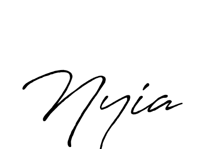 Similarly Antro_Vectra_Bolder is the best handwritten signature design. Signature creator online .You can use it as an online autograph creator for name Nyia. Nyia signature style 7 images and pictures png