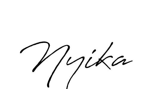 Design your own signature with our free online signature maker. With this signature software, you can create a handwritten (Antro_Vectra_Bolder) signature for name Nyika. Nyika signature style 7 images and pictures png