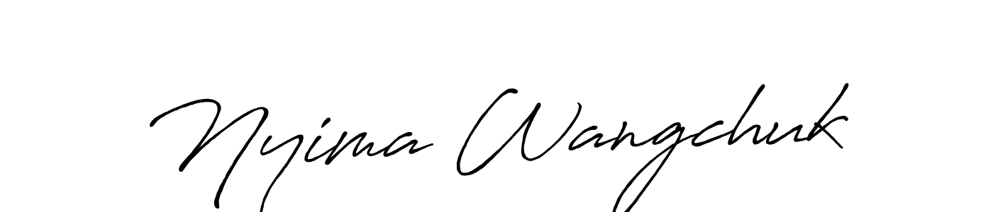 How to make Nyima Wangchuk signature? Antro_Vectra_Bolder is a professional autograph style. Create handwritten signature for Nyima Wangchuk name. Nyima Wangchuk signature style 7 images and pictures png