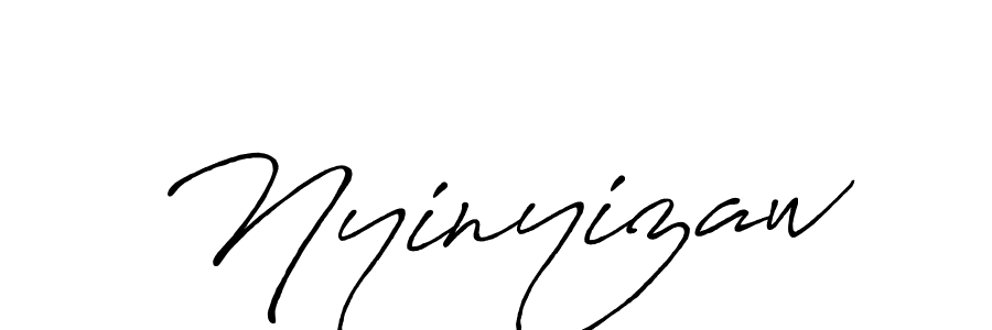 How to make Nyinyizaw name signature. Use Antro_Vectra_Bolder style for creating short signs online. This is the latest handwritten sign. Nyinyizaw signature style 7 images and pictures png