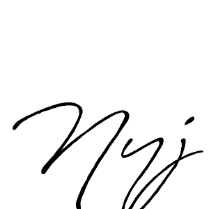 Create a beautiful signature design for name Nyj. With this signature (Antro_Vectra_Bolder) fonts, you can make a handwritten signature for free. Nyj signature style 7 images and pictures png