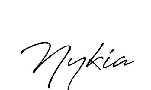 Also we have Nykia name is the best signature style. Create professional handwritten signature collection using Antro_Vectra_Bolder autograph style. Nykia signature style 7 images and pictures png