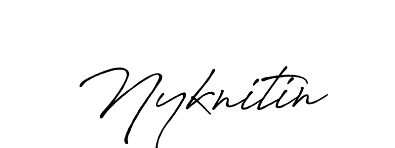 Also we have Nyknitin name is the best signature style. Create professional handwritten signature collection using Antro_Vectra_Bolder autograph style. Nyknitin signature style 7 images and pictures png