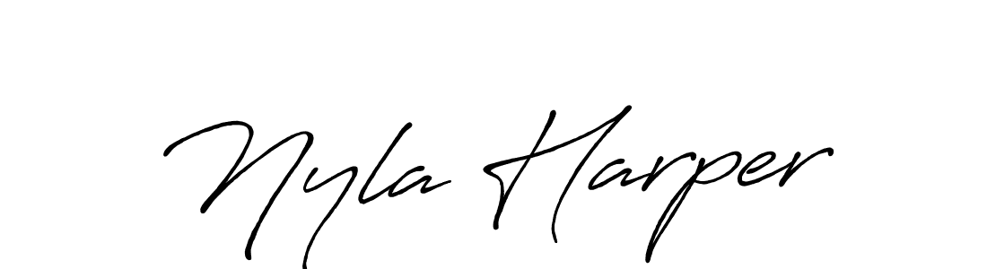 Similarly Antro_Vectra_Bolder is the best handwritten signature design. Signature creator online .You can use it as an online autograph creator for name Nyla Harper. Nyla Harper signature style 7 images and pictures png