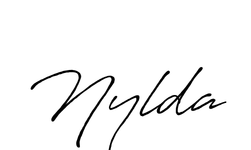 It looks lik you need a new signature style for name Nylda. Design unique handwritten (Antro_Vectra_Bolder) signature with our free signature maker in just a few clicks. Nylda signature style 7 images and pictures png