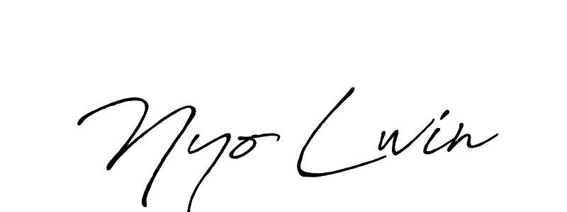 Design your own signature with our free online signature maker. With this signature software, you can create a handwritten (Antro_Vectra_Bolder) signature for name Nyo Lwin. Nyo Lwin signature style 7 images and pictures png