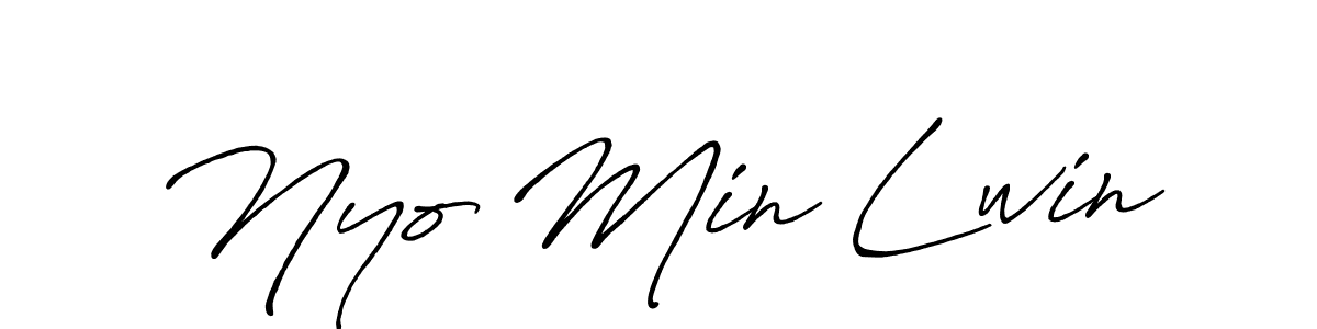 How to make Nyo Min Lwin signature? Antro_Vectra_Bolder is a professional autograph style. Create handwritten signature for Nyo Min Lwin name. Nyo Min Lwin signature style 7 images and pictures png