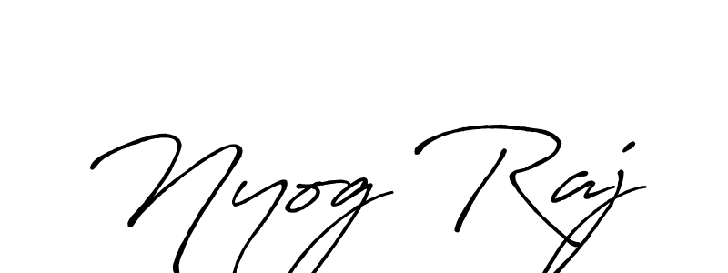 Make a beautiful signature design for name Nyog Raj. With this signature (Antro_Vectra_Bolder) style, you can create a handwritten signature for free. Nyog Raj signature style 7 images and pictures png