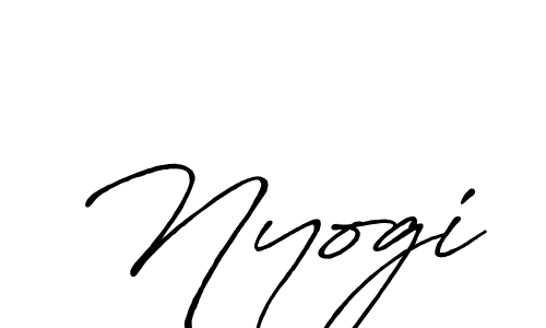 Use a signature maker to create a handwritten signature online. With this signature software, you can design (Antro_Vectra_Bolder) your own signature for name Nyogi. Nyogi signature style 7 images and pictures png