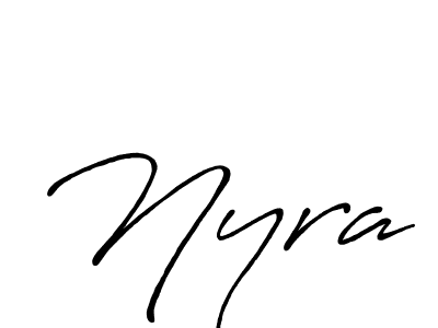 How to make Nyra signature? Antro_Vectra_Bolder is a professional autograph style. Create handwritten signature for Nyra name. Nyra signature style 7 images and pictures png