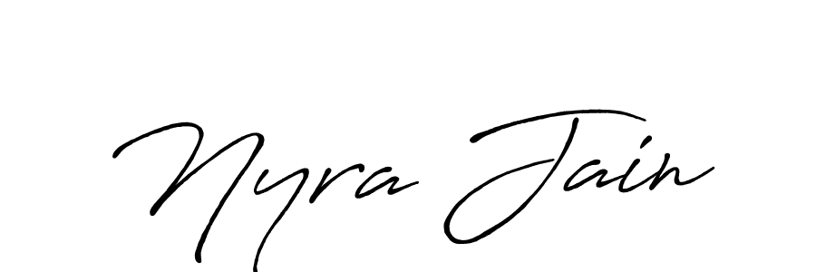 How to make Nyra Jain signature? Antro_Vectra_Bolder is a professional autograph style. Create handwritten signature for Nyra Jain name. Nyra Jain signature style 7 images and pictures png