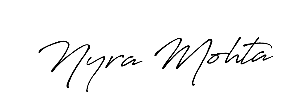 Also we have Nyra Mohta name is the best signature style. Create professional handwritten signature collection using Antro_Vectra_Bolder autograph style. Nyra Mohta signature style 7 images and pictures png