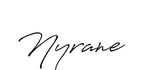 Make a beautiful signature design for name Nyrane. With this signature (Antro_Vectra_Bolder) style, you can create a handwritten signature for free. Nyrane signature style 7 images and pictures png