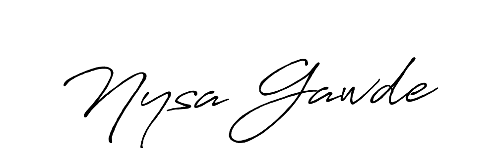 It looks lik you need a new signature style for name Nysa Gawde. Design unique handwritten (Antro_Vectra_Bolder) signature with our free signature maker in just a few clicks. Nysa Gawde signature style 7 images and pictures png