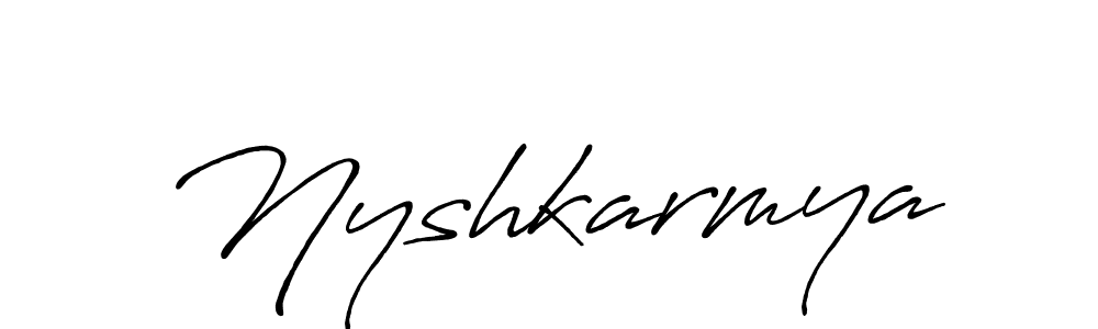 Design your own signature with our free online signature maker. With this signature software, you can create a handwritten (Antro_Vectra_Bolder) signature for name Nyshkarmya. Nyshkarmya signature style 7 images and pictures png
