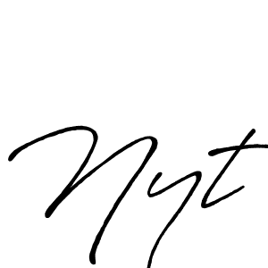 The best way (Antro_Vectra_Bolder) to make a short signature is to pick only two or three words in your name. The name Nyt include a total of six letters. For converting this name. Nyt signature style 7 images and pictures png