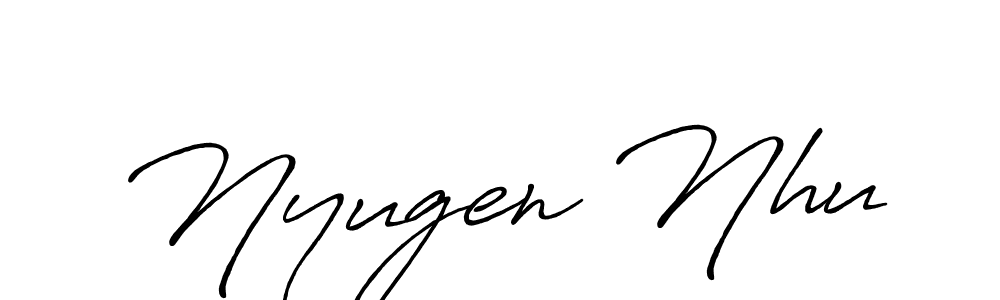 It looks lik you need a new signature style for name Nyugen Nhu. Design unique handwritten (Antro_Vectra_Bolder) signature with our free signature maker in just a few clicks. Nyugen Nhu signature style 7 images and pictures png