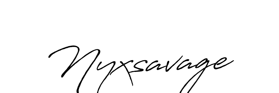 Nyxsavage stylish signature style. Best Handwritten Sign (Antro_Vectra_Bolder) for my name. Handwritten Signature Collection Ideas for my name Nyxsavage. Nyxsavage signature style 7 images and pictures png