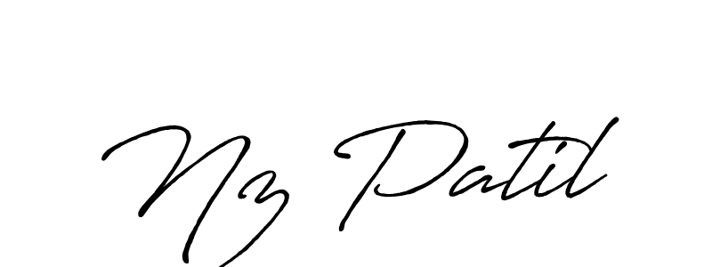 Make a beautiful signature design for name Nz Patil. Use this online signature maker to create a handwritten signature for free. Nz Patil signature style 7 images and pictures png