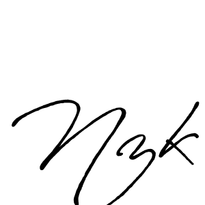 Make a beautiful signature design for name Nzk. Use this online signature maker to create a handwritten signature for free. Nzk signature style 7 images and pictures png