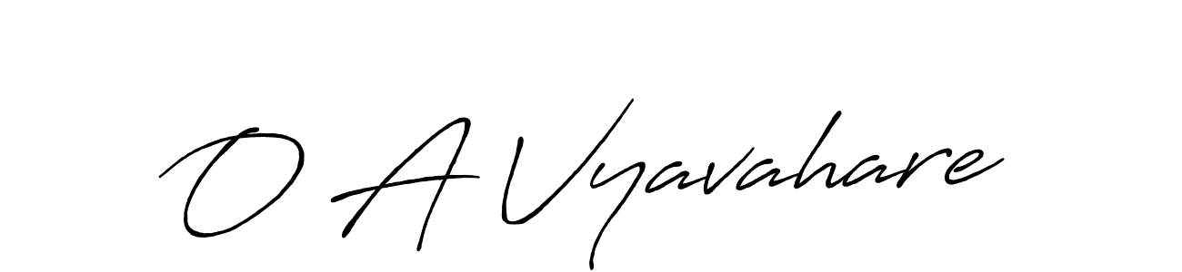 Also we have O A Vyavahare name is the best signature style. Create professional handwritten signature collection using Antro_Vectra_Bolder autograph style. O A Vyavahare signature style 7 images and pictures png
