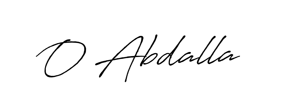How to make O Abdalla name signature. Use Antro_Vectra_Bolder style for creating short signs online. This is the latest handwritten sign. O Abdalla signature style 7 images and pictures png