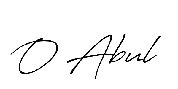 Design your own signature with our free online signature maker. With this signature software, you can create a handwritten (Antro_Vectra_Bolder) signature for name O Abul. O Abul signature style 7 images and pictures png