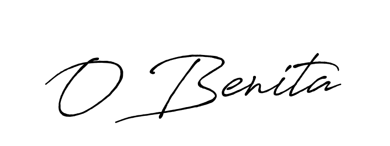 Design your own signature with our free online signature maker. With this signature software, you can create a handwritten (Antro_Vectra_Bolder) signature for name O Benita. O Benita signature style 7 images and pictures png