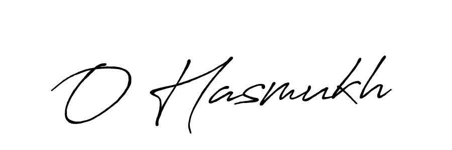 How to make O Hasmukh name signature. Use Antro_Vectra_Bolder style for creating short signs online. This is the latest handwritten sign. O Hasmukh signature style 7 images and pictures png