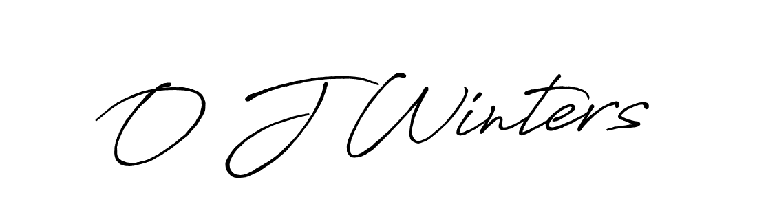 How to make O J Winters name signature. Use Antro_Vectra_Bolder style for creating short signs online. This is the latest handwritten sign. O J Winters signature style 7 images and pictures png