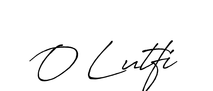 Create a beautiful signature design for name O Lutfi. With this signature (Antro_Vectra_Bolder) fonts, you can make a handwritten signature for free. O Lutfi signature style 7 images and pictures png