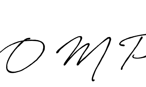 Also You can easily find your signature by using the search form. We will create O M P name handwritten signature images for you free of cost using Antro_Vectra_Bolder sign style. O M P signature style 7 images and pictures png