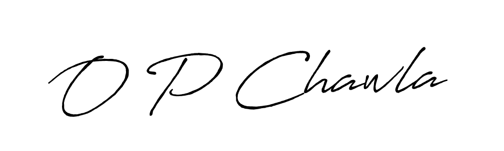 Make a beautiful signature design for name O P Chawla. With this signature (Antro_Vectra_Bolder) style, you can create a handwritten signature for free. O P Chawla signature style 7 images and pictures png