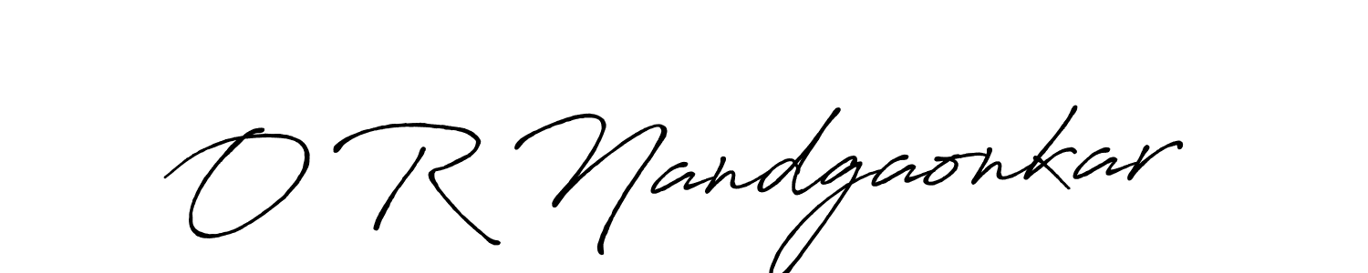 Design your own signature with our free online signature maker. With this signature software, you can create a handwritten (Antro_Vectra_Bolder) signature for name O R Nandgaonkar. O R Nandgaonkar signature style 7 images and pictures png